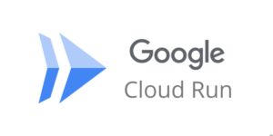 Logo do Google Cloud Run com símbolo em azul e texto ao lado.