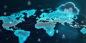 Mapa digital com conexão em nuvem